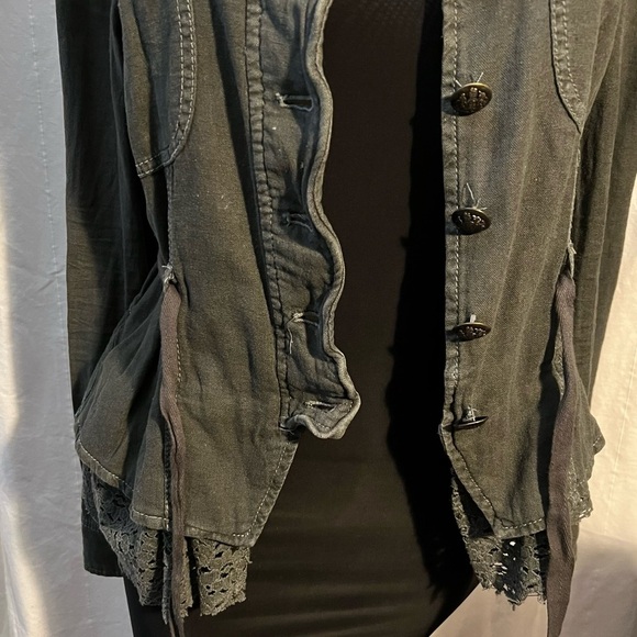 Free People Military Style Jacket in Olive - Picture 9 of 12